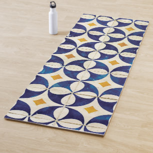 Tapete De Yoga Azulejos Portugueses - Design de Padrão Azulejo