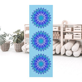 Tapete De Yoga Azure Flower Mandala Yoga Mat