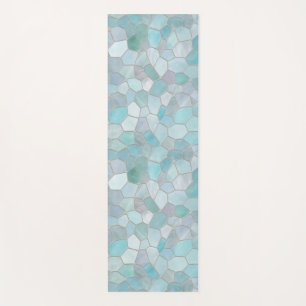 Tapete De Yoga Azure Verdigris Mosaico