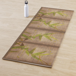 Tapete De Yoga Bambu em papel pergaminho ioga mat