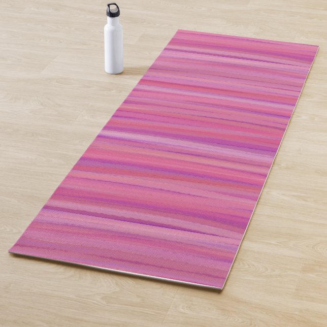 Tapete De Yoga Bandas de Abstrato do Blush Springtime (In Situ)