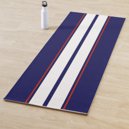 Tapete De Yoga Bandas de corridas vermelho, branco e azul