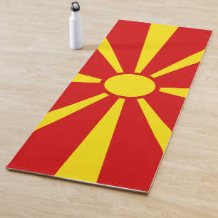 Tapete De Yoga Bandeira da Macedônia do Norte