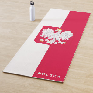 Tapete De Yoga Bandeira da Polônia (com brasão de armas)