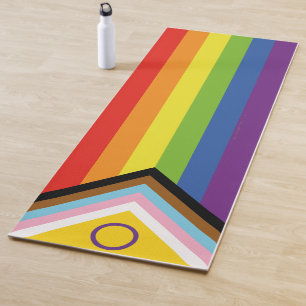 Tapete De Yoga Bandeira do orgulho intersexo SlipperyJoe's fundo