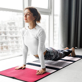 Tapete De Yoga Banhas de Pastel Azuis Rosa