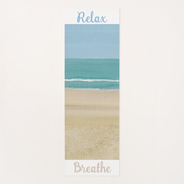 Tapete De Yoga Beach Scene Ocean Sky Yoga Mats (Frente)