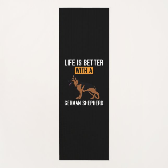 Tapete De Yoga Bekeeper Art Com Um German shepherd (Frente)