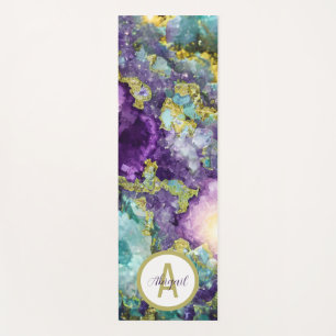 Tapete De Yoga Bela Bela Geodo de Cristal Ametista Personalizado
