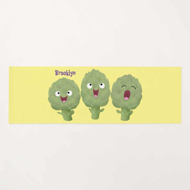 Tapete De Yoga Bela canção de alcachofras (Frente (Horizontal))