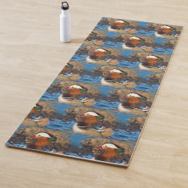 Tapete De Yoga Bela Chatty Mandarin Duck no lago
