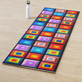 Tapete De Yoga Bela e multicolorida Abstrato de arte geométrica