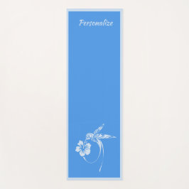 Tapete De Yoga Belo Serene Hummingbird Azul Zen Yoga Namaste