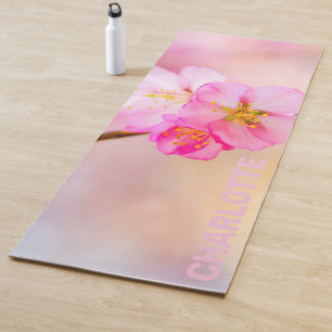Tapete De Yoga Belos Brilhantes de Cereja Sakura