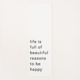 Tapete De Yoga Belos Motivos para Ser Feliz Arte Minimalista de C
