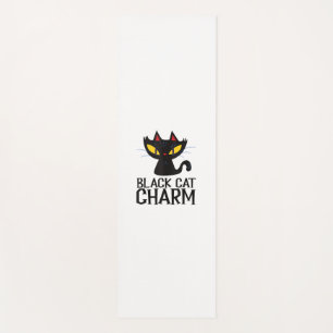 Tapete De Yoga Black Cat Charm Halloween