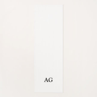 Tapete De Yoga Black Letter Monogrammed Initial