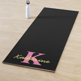 Tapete De Yoga Black Modern Personalizado