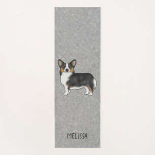 Tapete De Yoga Black Tricolor Pembroke Welsh Corgi Com Nome