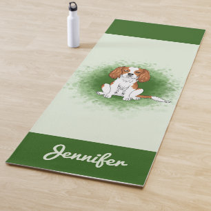 Tapete De Yoga Blenheim Cavalier King Charles Spaniel Em Verde