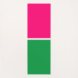 Tapete De Yoga Bloco de Cor Verde Cor Verde Rosa Brilhante Modern