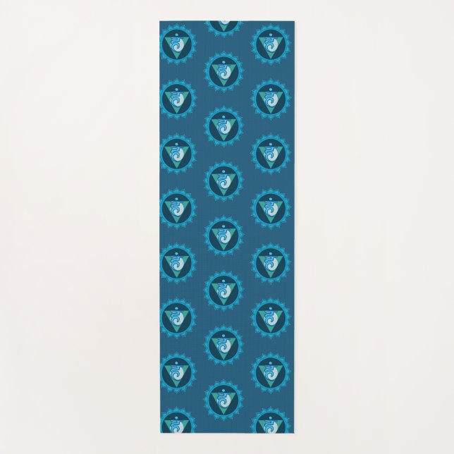 Tapete De Yoga Blue Cahkara, Throat Chakra, Visuddha Yoga Mat (Frente)