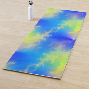 Tapete De Yoga Blue Sky & Golden Yellow Lightning Bolts
