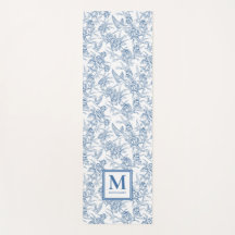 Blue Toile French Custom Name