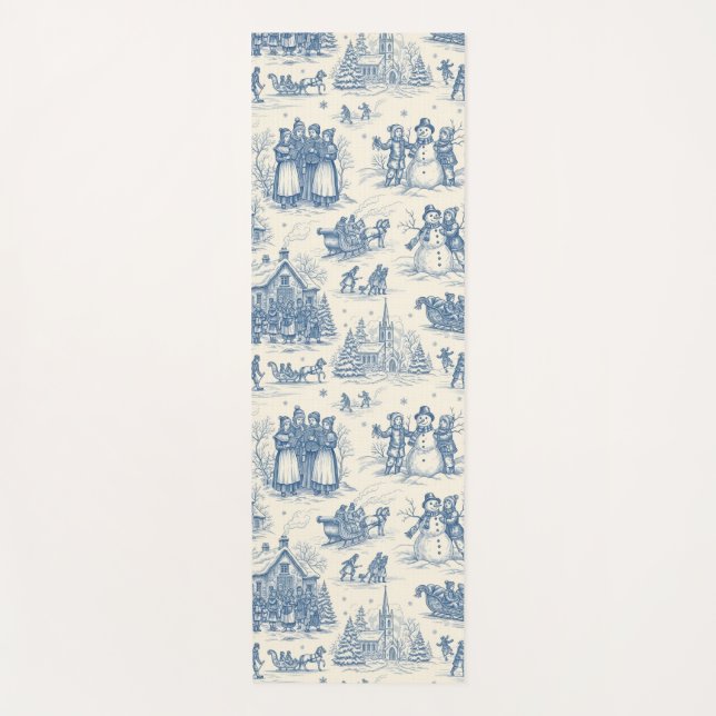Tapete De Yoga Blue Winter Toile Chinoiserie (Frente)