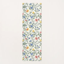 Blue Yellow Watercolor Wildflower 