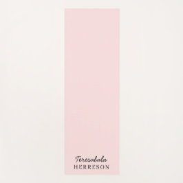 Tapete De Yoga Blush Pink Monogram Modern Minimal Feminine Art