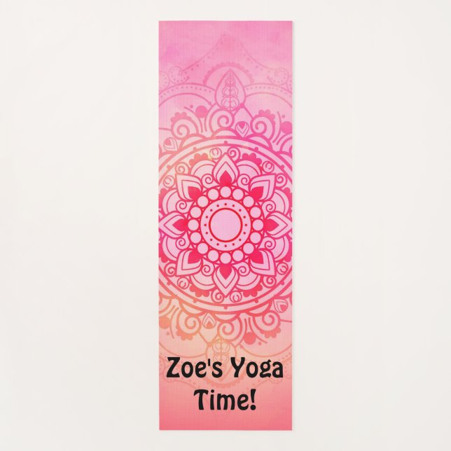 Tapete De Yoga Boas Vibes Mandala Personalizadas Yoga Mat (Frente)