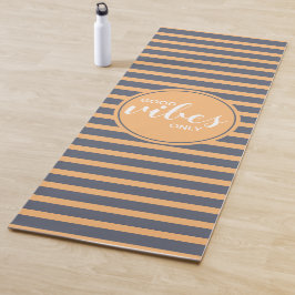 Tapete De Yoga Boas Víblias Apenas Citações Laranja E Azul