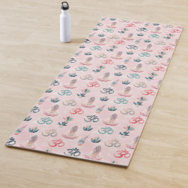 Tapete De Yoga Boho Design- Frau mit Dreadlocks- Meditation- OM
