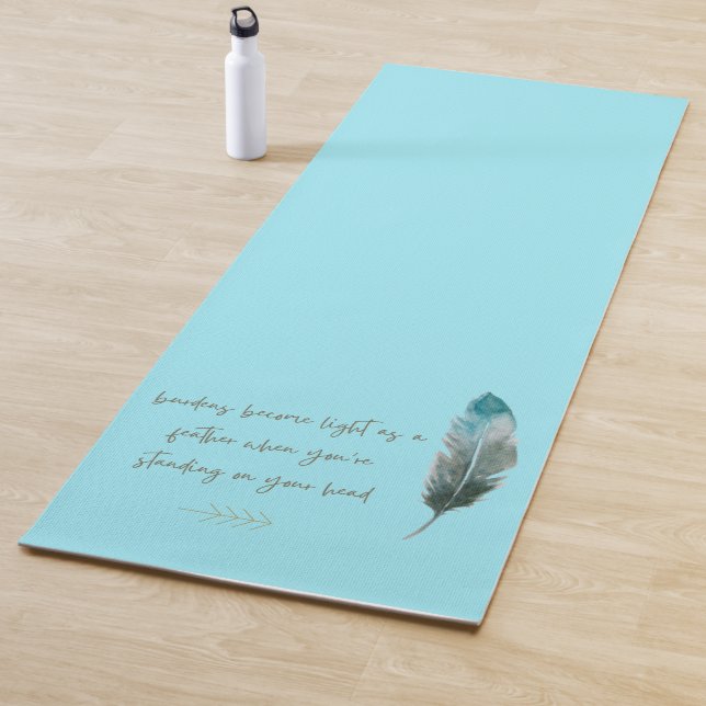 Tapete De Yoga Boho Feather e Seta (In Situ)