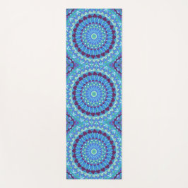 Tapete De Yoga Boho Mandala Yoga Sonhos da Meia-Noite Azul Exercí