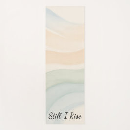 Tapete De Yoga Boho Waves Mindful Calming Minimalist Quote
