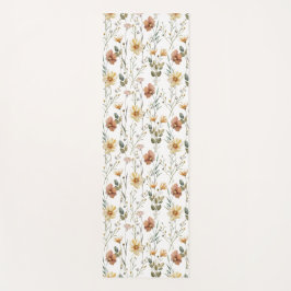Tapete De Yoga Boho Wildflower Watercolor