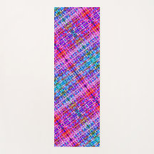 Boho Xadrez Bokeh Padrão reversível Yoga Mat