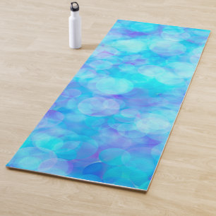 Tapete De Yoga Bolhas Azuis Arte Fluida Ioga Mat