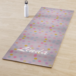 Tapete De Yoga Bolinhas Coloridas Bonitas