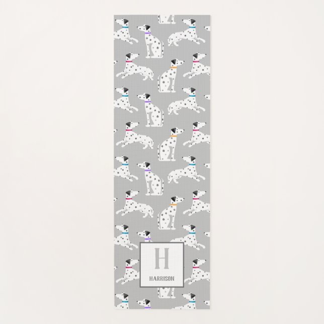 Tapete De Yoga Bolinhas de Cachorro Dalmático (Frente)