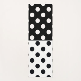 Tapete De Yoga Bolinhas Inversas Pretas de Separar Cor Branca