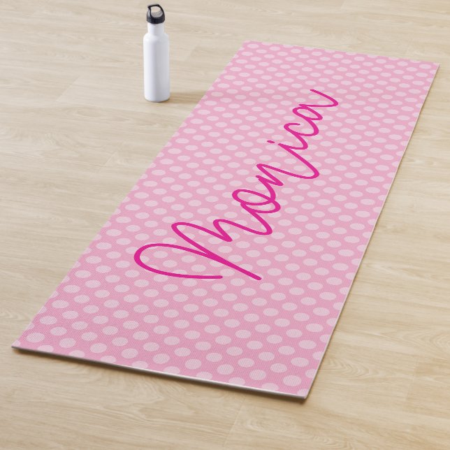 Tapete De Yoga Bolinhas Personalizada de Rosas claro (In Situ)