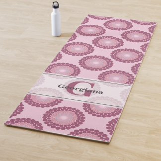 Tapete De Yoga Bolinhas Radiante Dusky Personalizado Rosa Mandala