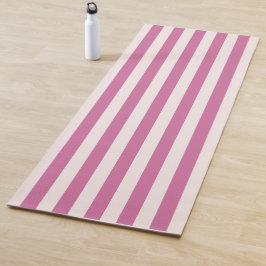 Tapete De Yoga boneca cor-de-rosa | listras rosa