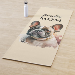 Tapete De Yoga Bonita Elegante Frenchie Mãe Malhação