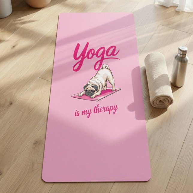 Tapete De Yoga Bonita Engraçada Garota Rosa Quente (Criador carregado)