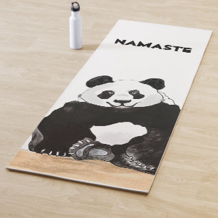 Tapete De Yoga Bonita Panda Sorrindo