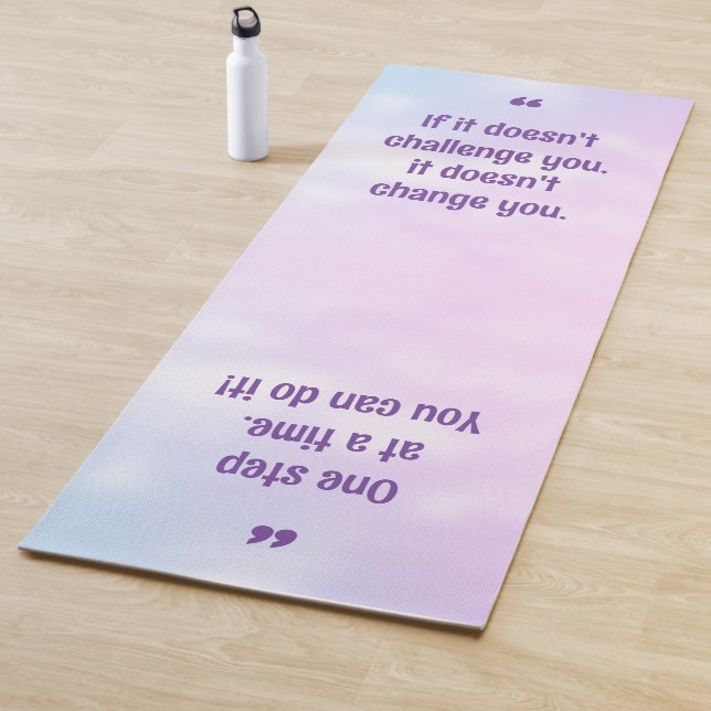 Tapete De Yoga Bonito Pastel Inspirational Quote Yoga Mat (In Situ)